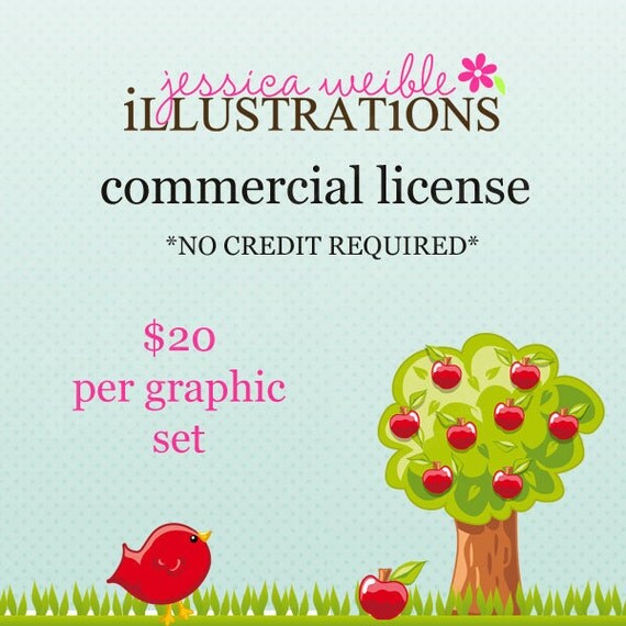 Commercial Use License No Credit Required per Graphic SET Il_570xn