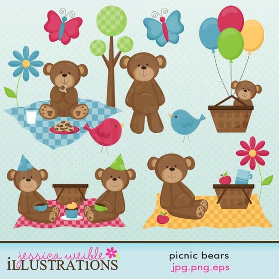 free teddy bear picnic clipart - photo #13