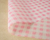 Pink Check Wax Paper (25 sheets)