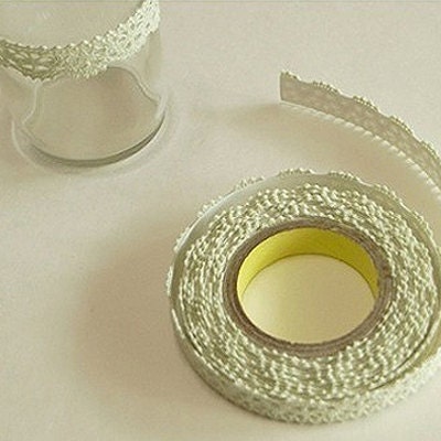Romantic Lace Fabric Deco Tape - Baby Green (adhesive)