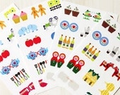 Scandinavia style Index Stickers (4 sheets)