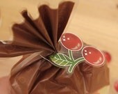 Cherry Clear Ties (20 pcs)