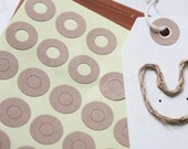 Kraft Ring Label Stickers for Gift Tag (240 pieces)