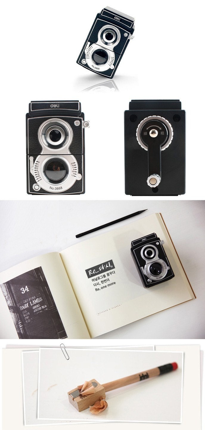 Classic Camera Style Pencil Sharpener
