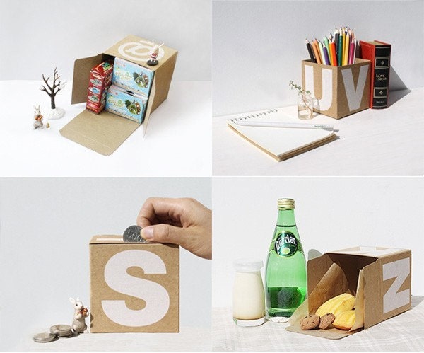Kraft Decor Clean-Up Box (Alphabet, 1 box choose)