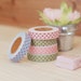 Polka Dot pattern Fabric Deco Tape 0.6 inch (adhesive)