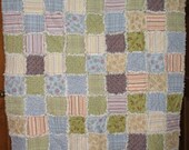 Country Pastel Woven Rag Quilt