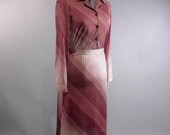 vintage 70s DIAGONAL DOT dress set