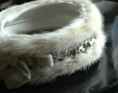 Mink Beaded WEDDING Halo VINTAGE