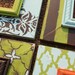 Distressed Picture Frame Set in Lime Aqua and Orange - Wall Grouping