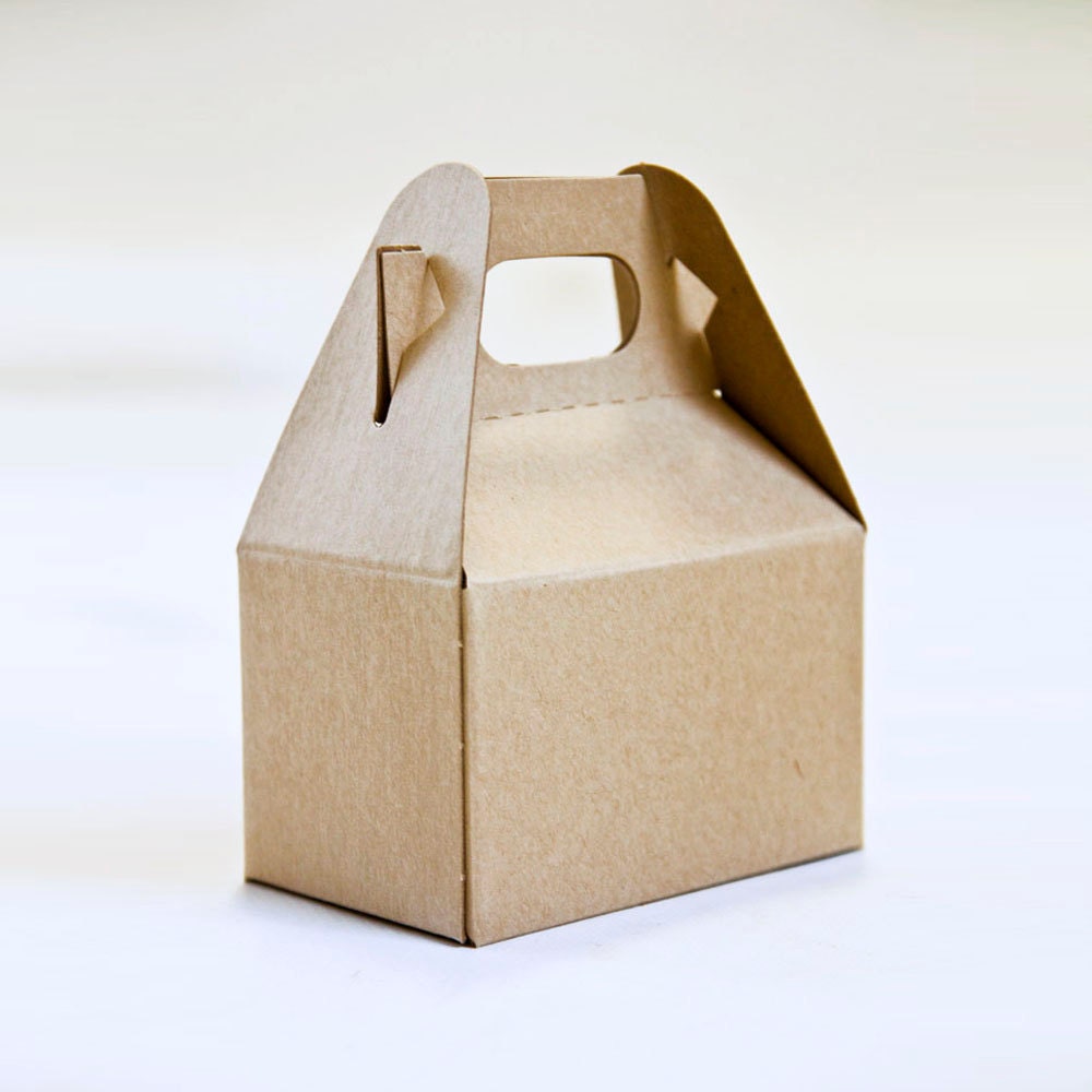 Mini Kraft Gable Box   4 X 2-1/2 X 2-1/2   Set of 10