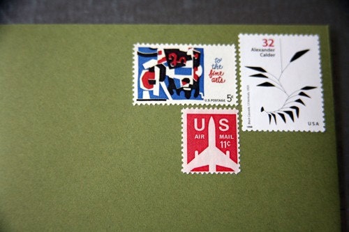 Vintage US Postage Stamped Envelope Set