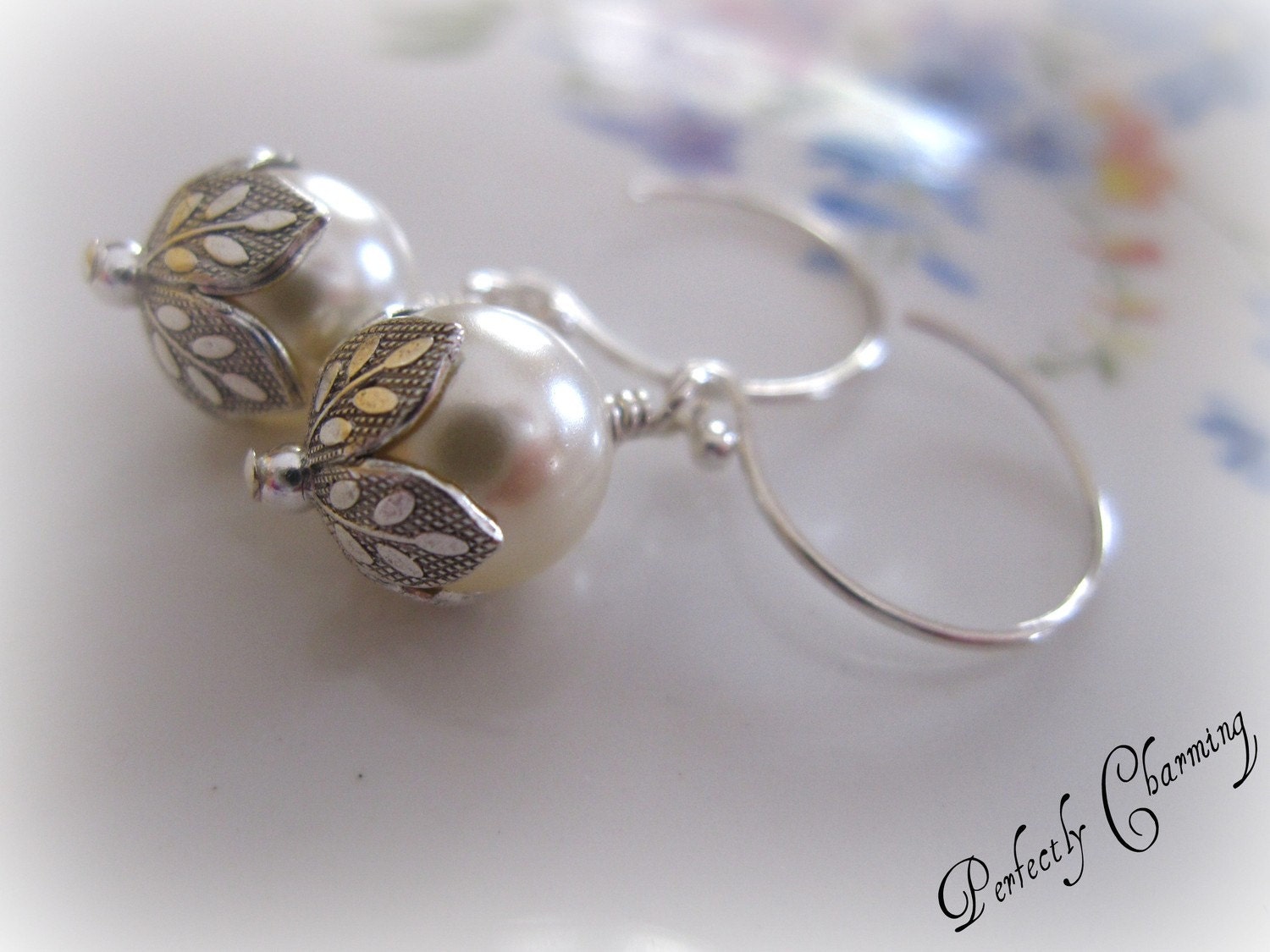 Earrings Choose Your Color - PEARL DROPLETS Petite Swarovski Pearl Sterling Silver