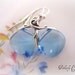 Earrings FAERY Petite Swarovski Aquamarine Faceted Briolette Sterling Silver