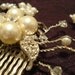Pearl and Crystal Small Vine Comb
