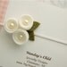 Felt Flower Headband - Felt Flower Baby Headband in White Pearl Posy - Newborn Baby Headbands to Adult