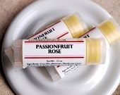 Passionfruit Rose Lip Balm, Valentine's Day lip balm - Oval Tube, floral lip balm, flower lip balm, fruit lip balm
