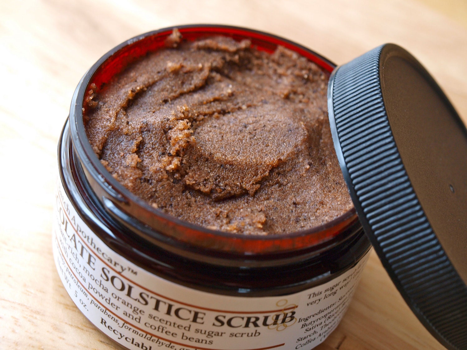 Sugar Body Scrub Chocolate Solstice antioxidant mocha coffee orange
