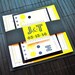 Super Cute Wedding Invitation Suite with Belly Band - Dots Suite Black, Grey and Yellow