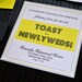 Super Cute Wedding Invitation Suite with Belly Band - Dots Suite Black, Grey and Yellow