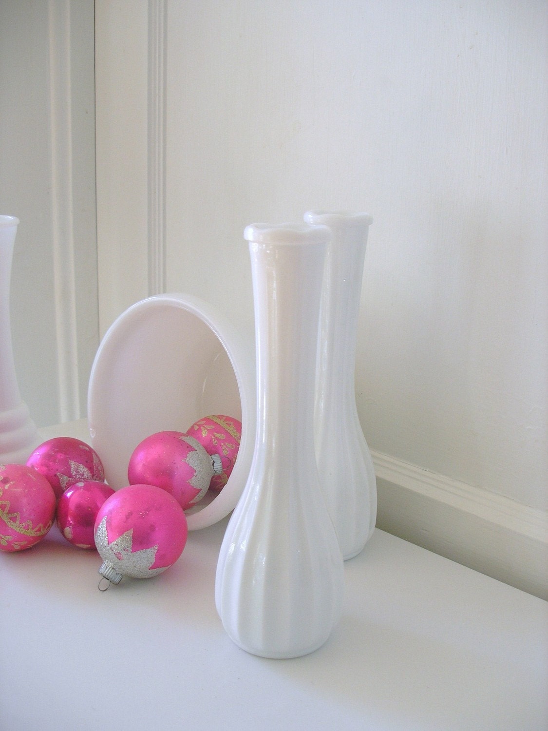 Vintage Pink Christmas Balls