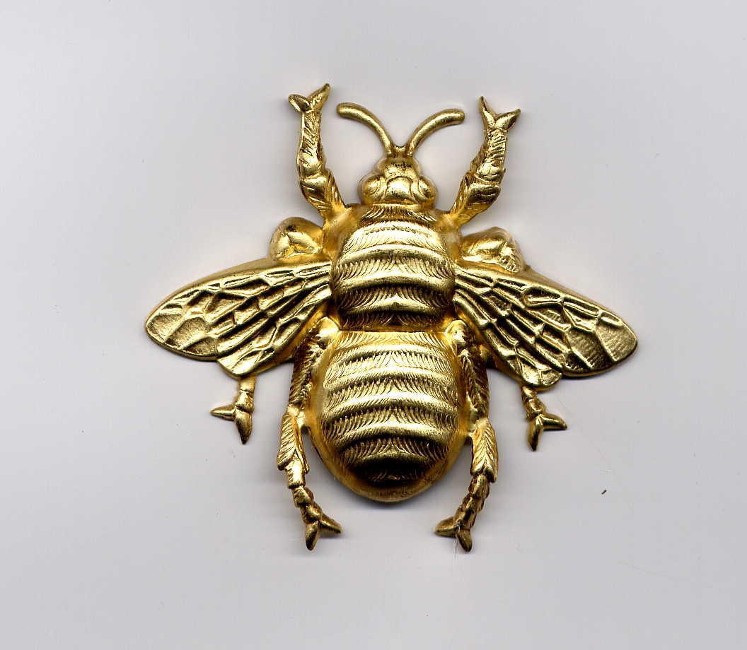 2 Largest Bee Brass Metal Stampings By Victorianasedona On Etsy