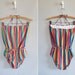 vintage 1970s swimsuit // 70s one piece striped suit // halter neck // size small