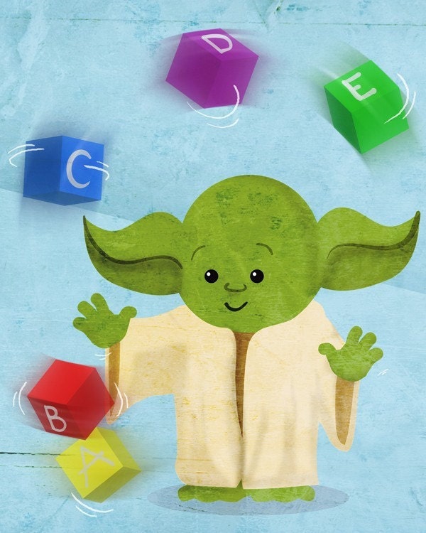 Baby Star Wars wall art - Set of four 8x10 prints