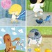 Baby Star Wars wall art - Set of four 5x7 prints