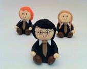 Sugar Harry Potter, Ron and Hermione Fondant Cake Toppers, Cake Decoration for Harry Potter party Il_170x135
