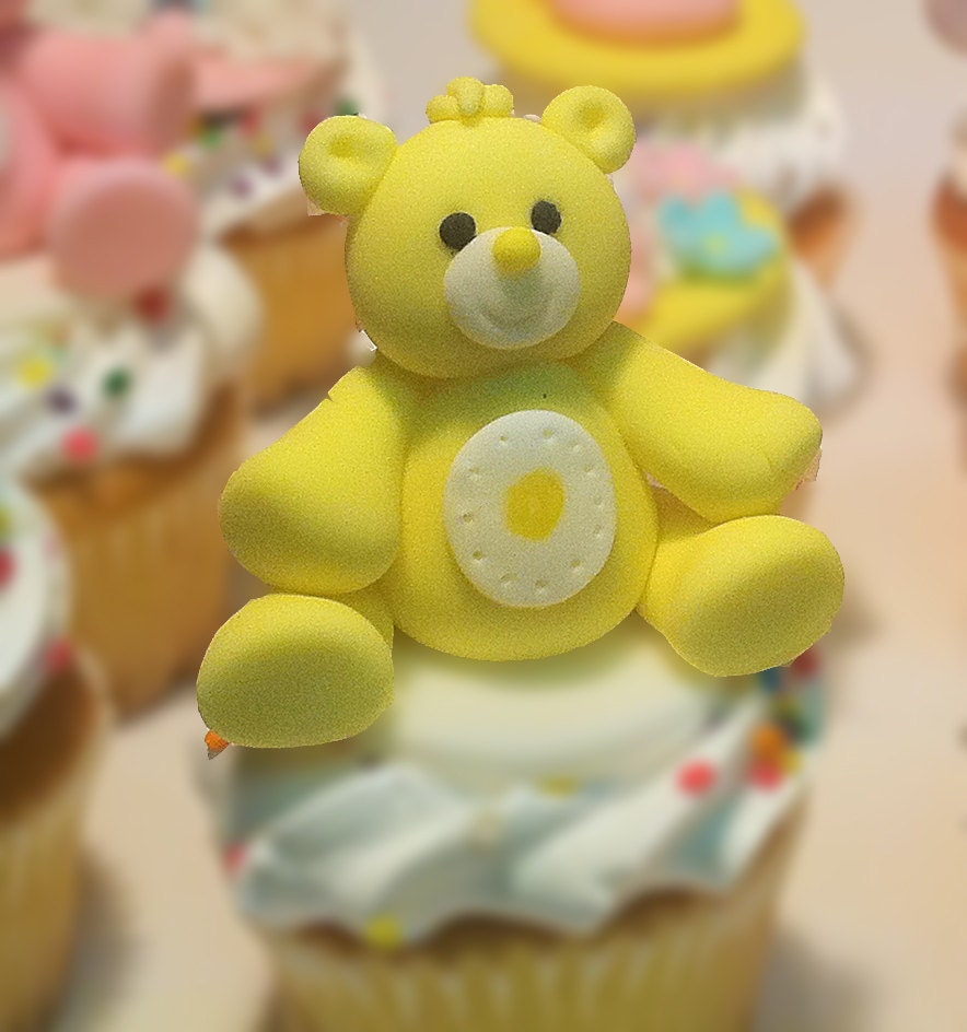 Sweet Teddy Bear Cupcake toppers package of 12 Il_170x135