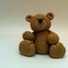 Fondant Teddy Bear Cake Topper Beautiful Cake Decoration Great cake idea for Christening and baby's first birthday