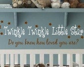Twinkle Twinkle Nursery Vinyl Wall Art Decal Lettering FREE SHIPPING