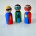 Set Of Super Heroes - Wooden Dolls
