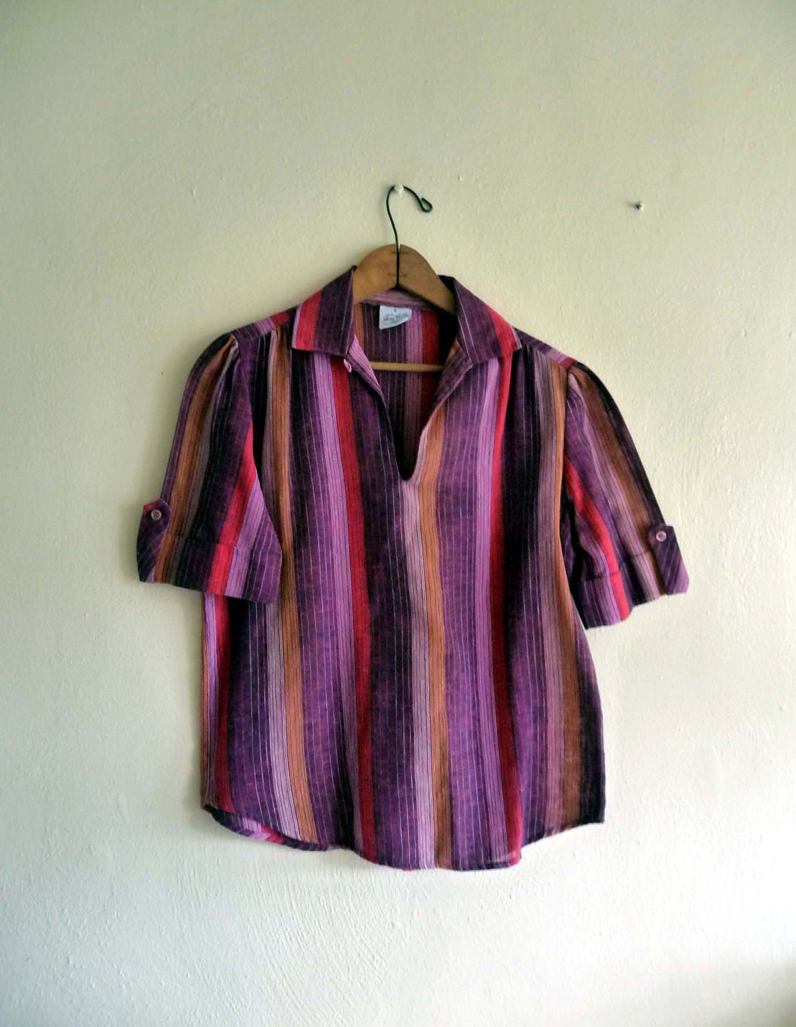 southwestern summer stripe blouse top
