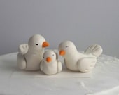 Bird Wedding Cake Topper with Baby Bird  -- READY TO SHIP -- Color(s) of Choice