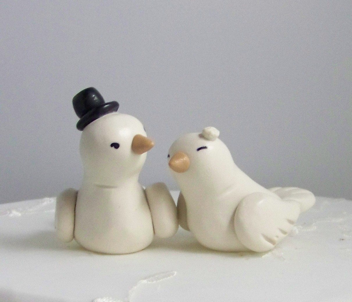 Custom Love Bird Wedding Cake Topper Birds - High Fashion Decor Small - Colors of Choice