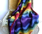 Crochet Pattern - for Rainbow Ripple Baby Blanket - Easy Advanced Beginner Pattern INSTANT DOWNLOAD