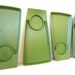 avocado green snack trays, retro camping, cookouts, parties, showers, mod