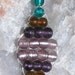 Beaded Woven 'Rainbow' Leaf Pendant - Silverfoil - Special Offer Price