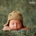 Hand Knit Baby Aviator Hat, Knitted Photo Prop Newborn Chunky Wool, Flying Ace Infant Helmet,U Choose Color, 0-3 months