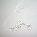 Bird Necklace, Bird with Leafy Branch in Silver, lariat necklace, Sterling Silver chain available