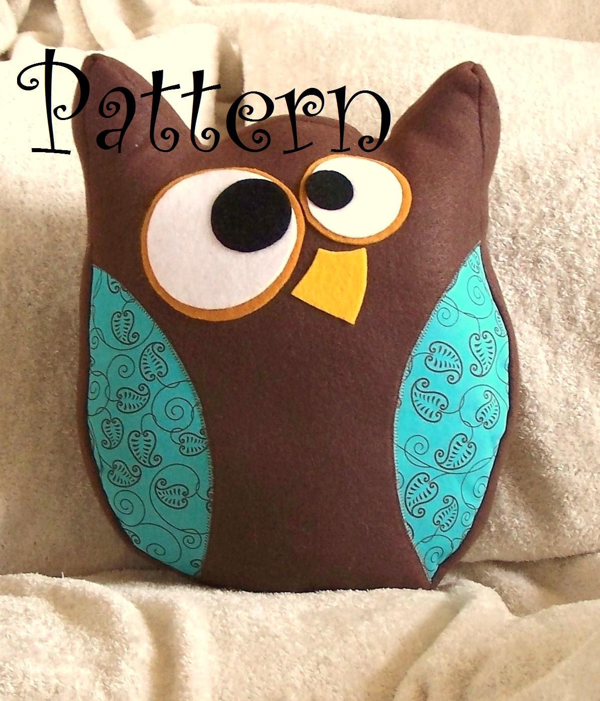 Owl Pillow Hooter the Owl Plush PDF Tutorial and Printable Pattern