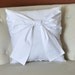 Throw Pillow White Big Bow Accent Pillow 14x14