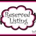 Reserved Listing 18x18