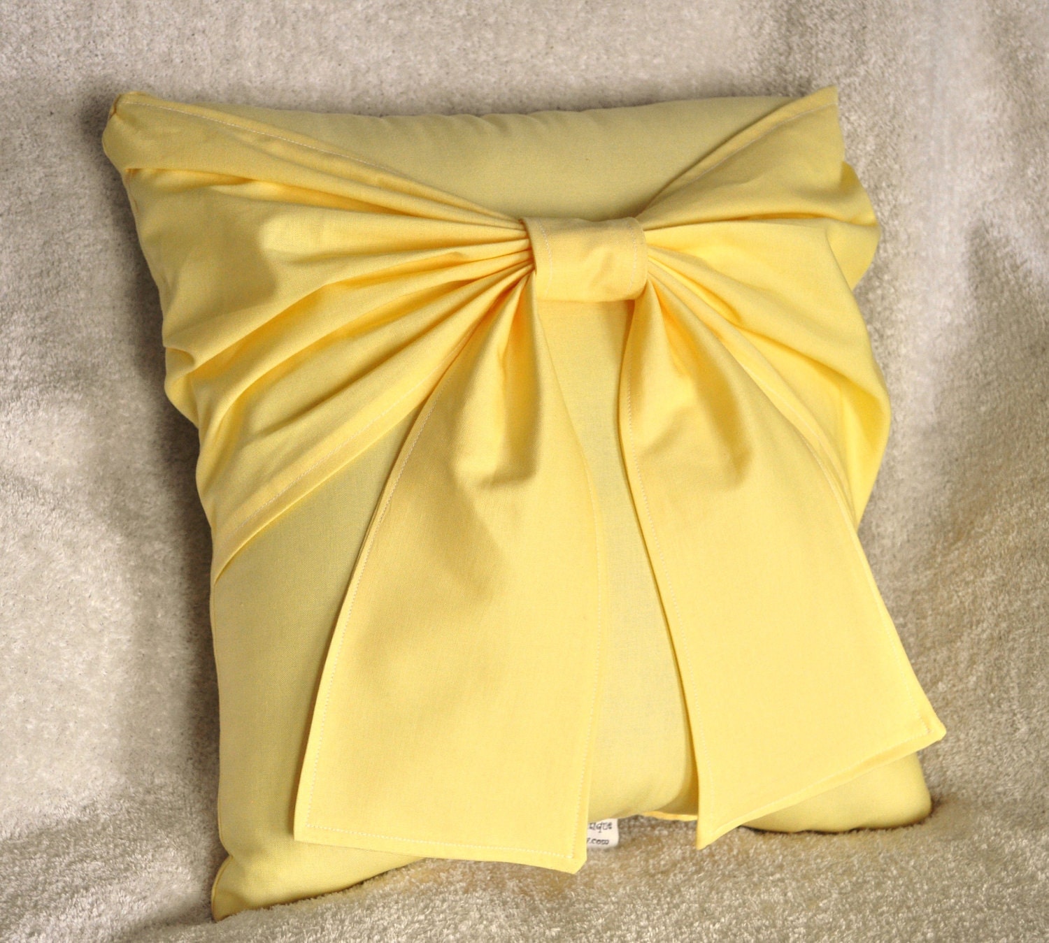 Yellow Bow Pillow Decorative Pillow by bedbuggs on Etsy