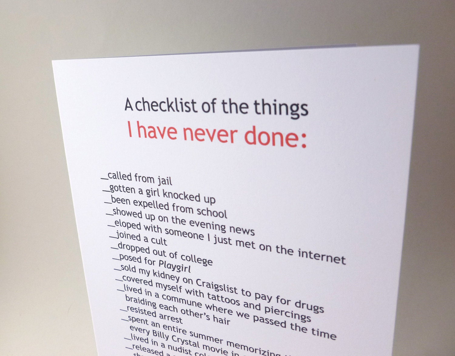 Funny Fathers Day card - "The Perfect Present" - from son