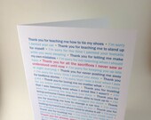 Funny Sweet Fathers Day card - from daughter - "Thank You... I'm Sorry.."