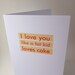 Funny Sweet Mother's Day card - "I love you like a fat kid loves cake"