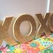 Large XOXO sequin letters for wedding or decor, Featured in BRIDES magazine